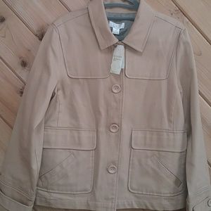 Christopher And Banks Beige Lightweight Jacket